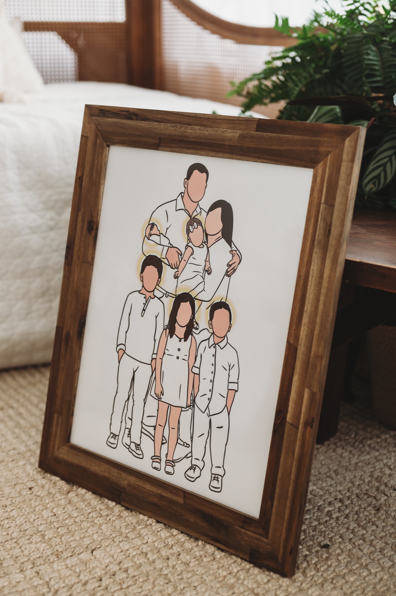 Family memorial portrait