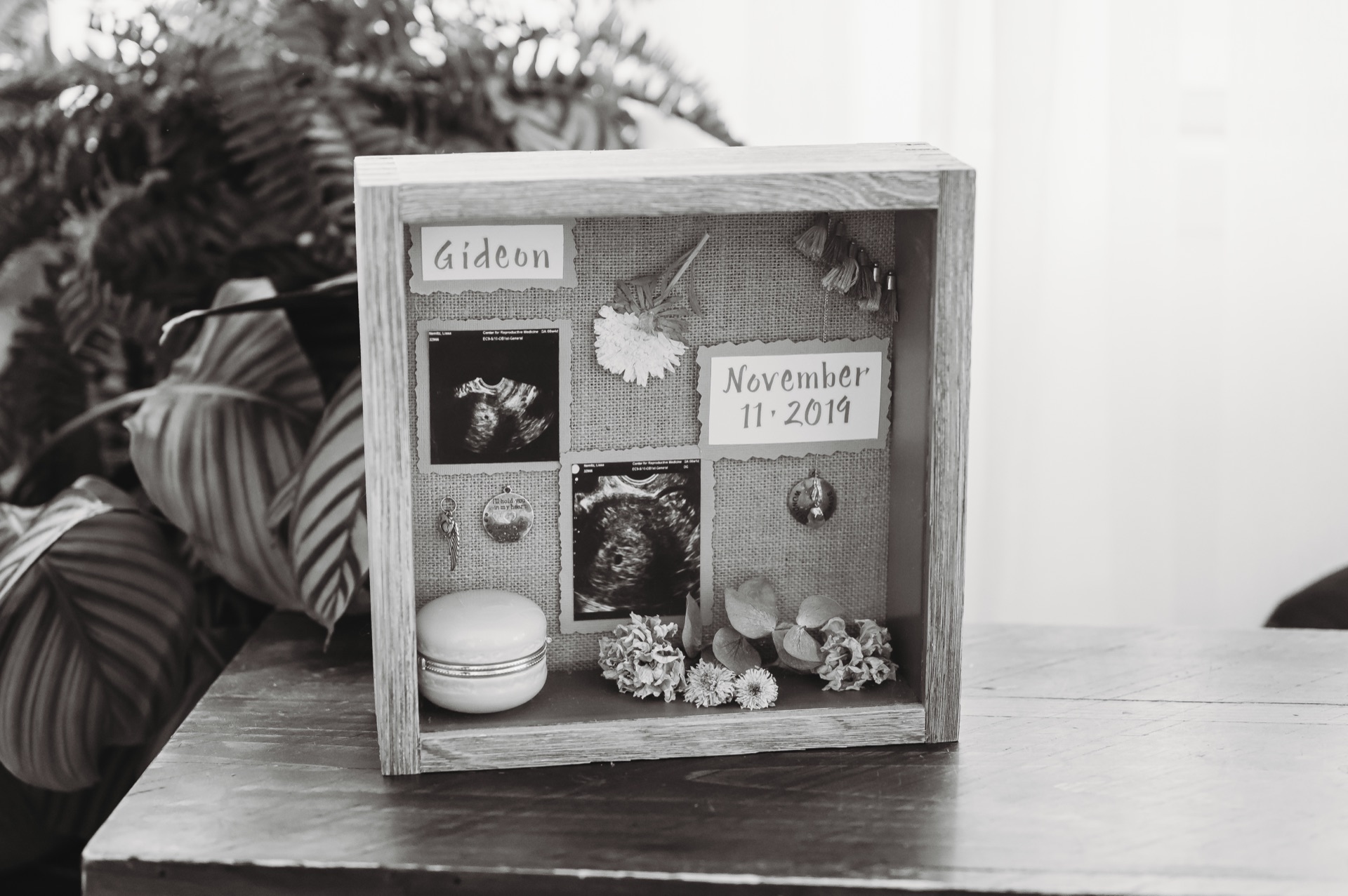 Handmade wooden memory album