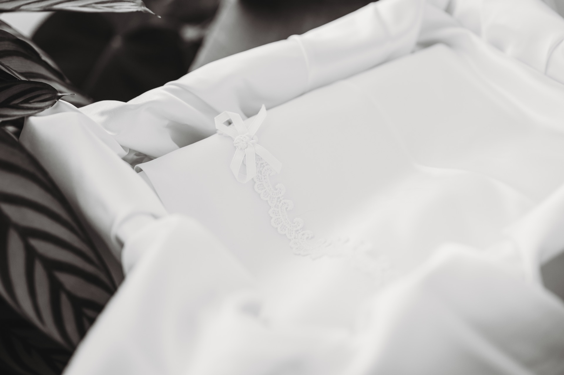 Delicate newborn baby lining for casket