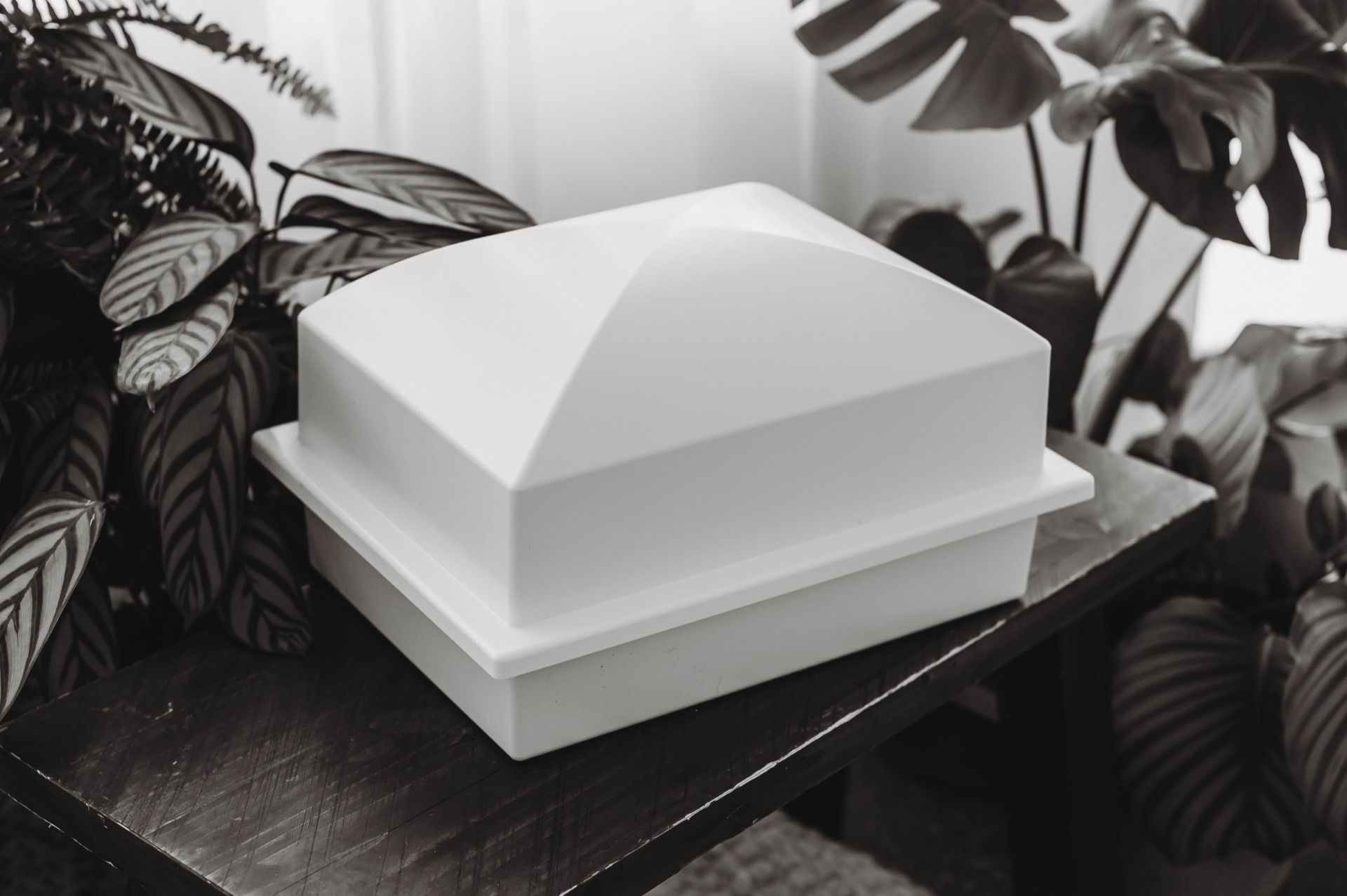 White poly casket suitable for burial