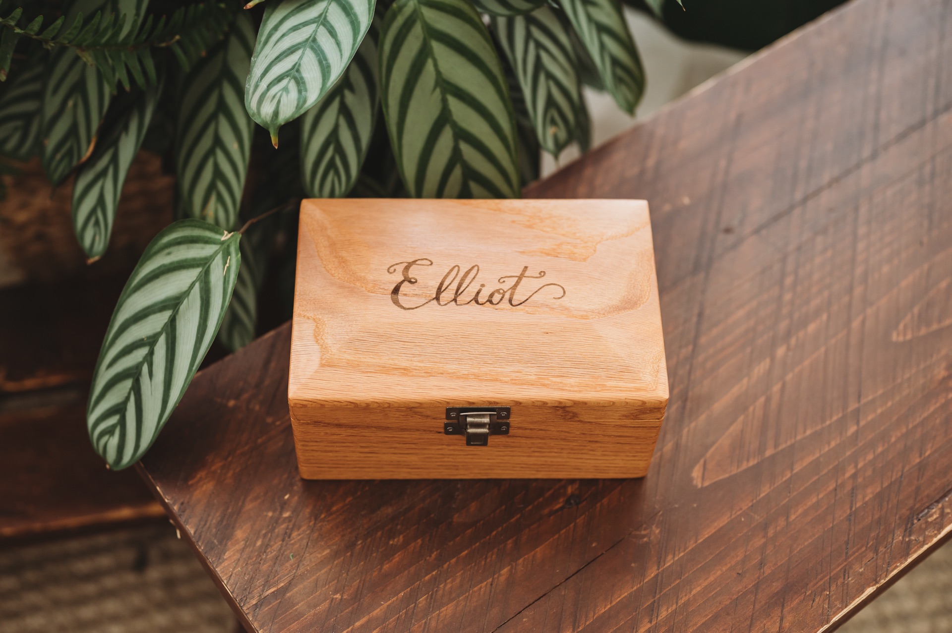 Personalized engraved keepsake box